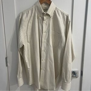 Peter Millar Long Sleeve Button Shirt Mens L Plaid Multicolor 100% cotton golf H